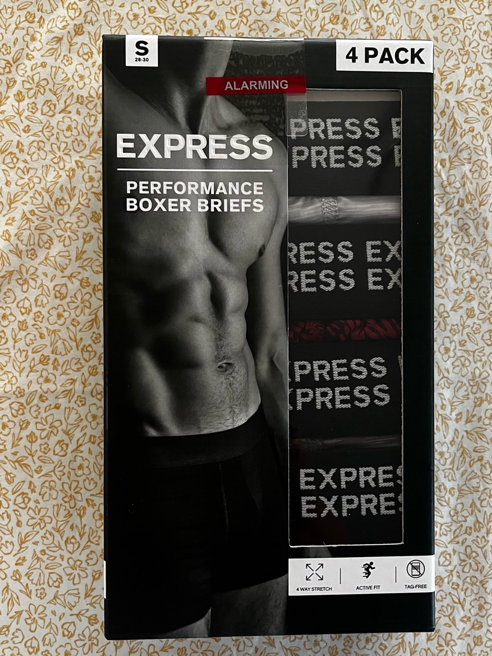 Express Performance Boxer Briefs 4-Pack S
